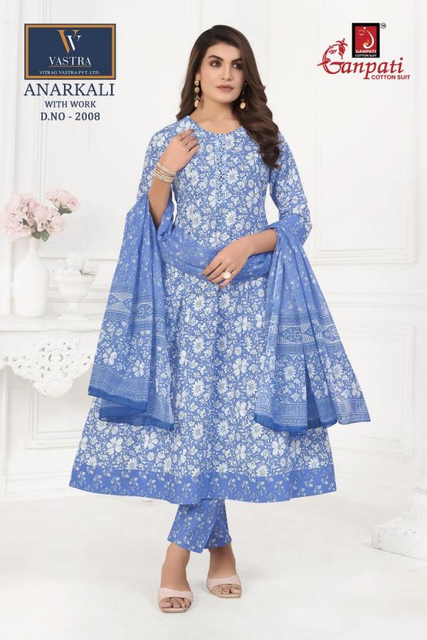 Ganpati Anarkali Vol 1 Readymade Cotton Printed Dress Collection